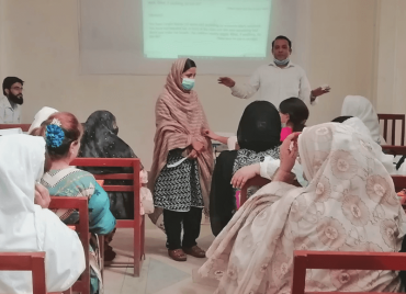 Training teachers at Shahibagh Campus