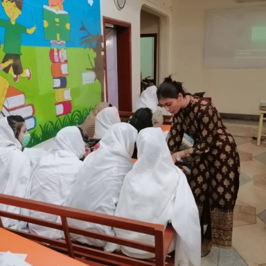 Training teachers at Shahibagh Campus
