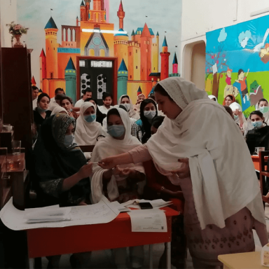 Training teachers at Shahibagh Campus