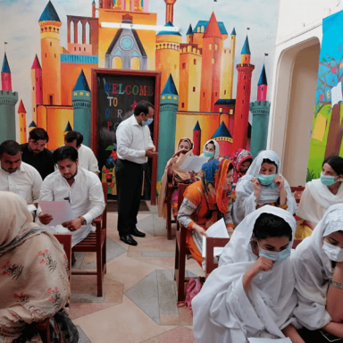 Training teachers at Shahibagh Campus
