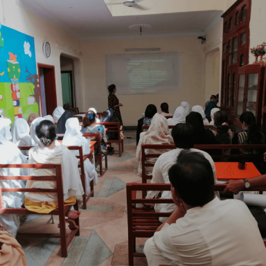 Training teachers at Shahibagh Campus