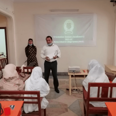 Training teachers at Shahibagh Campus