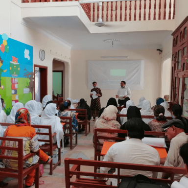Training teachers at Shahibagh Campus